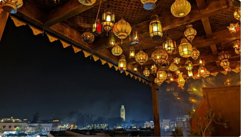 Photograph: David Magalhães / unsplash.com / Marrakesh rooftop by night