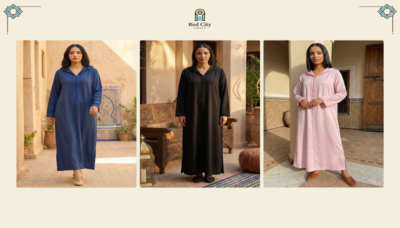 Black Maxi Dress & Pink Moroccan Djellaba | Navy Blue Caftan Women | Minimalist Embroidery | Custom Size Modest Fashion | Baby Pink Abaya